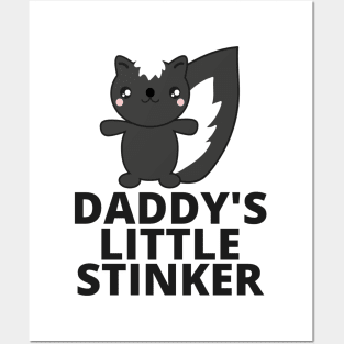 Daddy's Little Stinker with Skunk Posters and Art